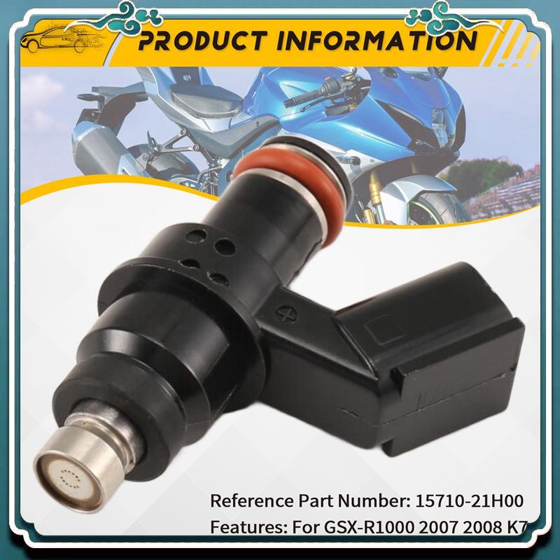 Premium Black Motorcycle Fuel Injector Nozzle 15710-21H00 For SUZUKI GSX-R1000 2007 2008 K7