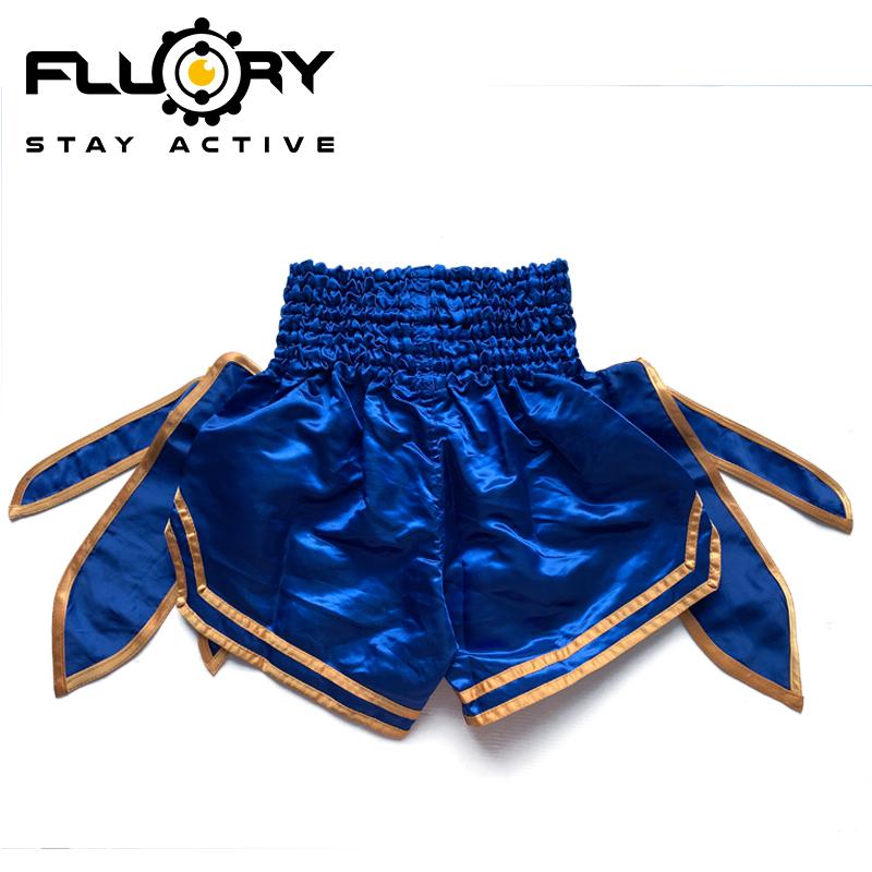 Шорты для Муай Тай Fluory Однотонные Шорты для Боксерских Тренировок Мужская Одежда для Бокса Женские Шорты для Свободного Боя с Лентой