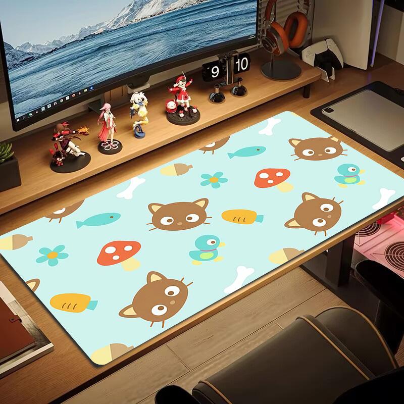 Chococat Print Cushion Non-slip Laptop Tablet Big Mousepad XXL Mat Mini PC Playmat With Lock edge
