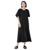 Nano Universe Balloon Sleeve Combination Cut F Women's Dress, 010, Black, 673-5119341