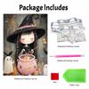 Halloween witch pearl painting art full pearl handmade diy home decorations