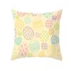 Easter Peach Velvet Cushion Cover Lake Blue Series Rabbit Egg Print Cushion Cover