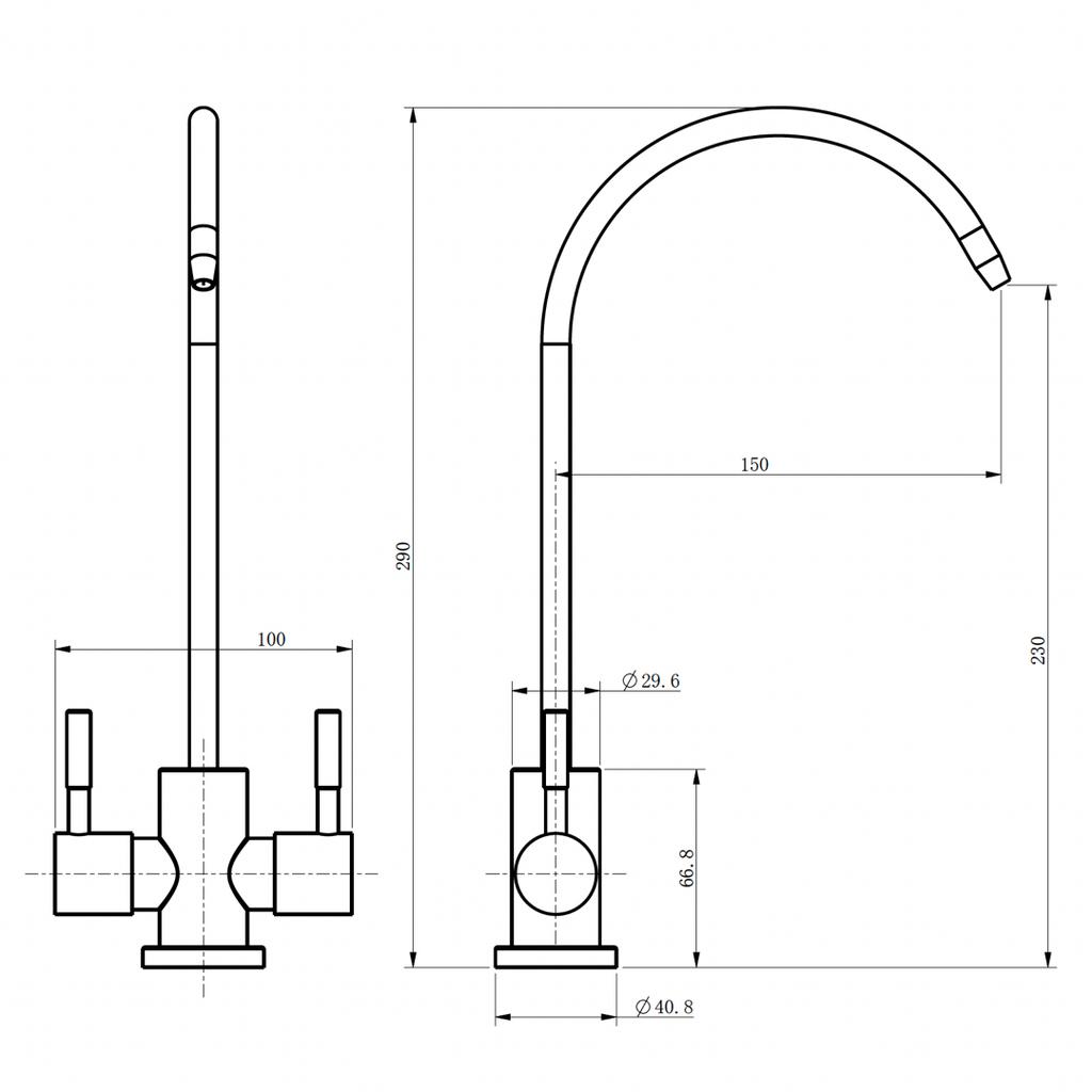 Bateria do wody filtrowanej WEZER EKO4S-13-GUNGREY