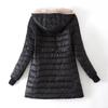 HI-FASHION Пуховик больших размеров Осень-зима Утепленная тонкая верхняя одежда с длинными рукавами Женское универсальное длинное теплое пальто с начесом S-3XL