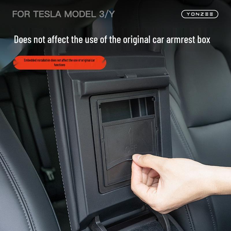 Скрытый ящик для хранения для подлокотника Tesla Model 3/Y - Органайзер для центральной консоли