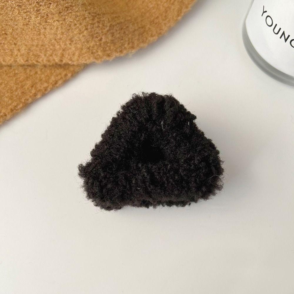 Hollow Plush Cat Ear Hair Clip Lambhair Mini Cat Ear Hairgrip Sweet Small Bear Ear Hair Claw Daily