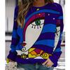 2025 Autumn & Winter Women's New Casual Crew Neck Long Sleeve Top 3D Abstract Pattern