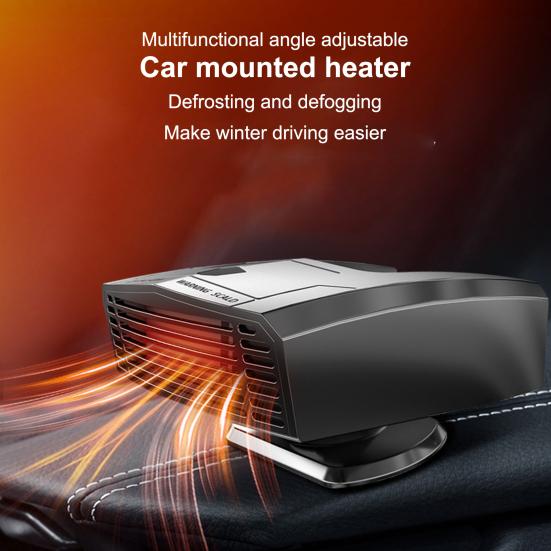 Car Heater 12V/24V 180W Quick Heating Cooling Fan 180 Rotary Base Universal SUV Truck Auto Portable Space Heater Cooler Windshield Defroster Defogger
