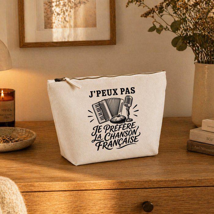 Trousse de toilette - PLANETEE - J'peux pas minimaliste - Beige - 100% coton - 3 L