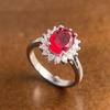 Xiaomi BF CLUB 925 Sterling Rings for Women Simple Geometric Handmade Irregular Retro Vintage Red CZ Ring Allergy For Birthday Gift