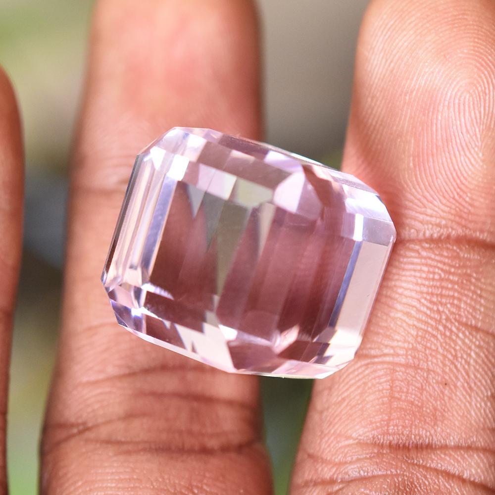 Natural Pink Topaz Loose Gemstone Quality 67 ct Cube Shape for Jewelry Making and Gem Collections