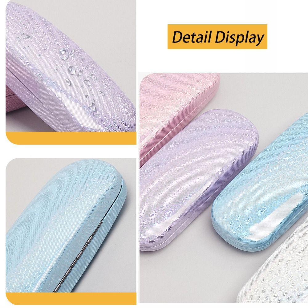 Simple PU Pearlescent Accessories Eyewear Protector Reading Glasses Case Sunglasses Box Storage Box