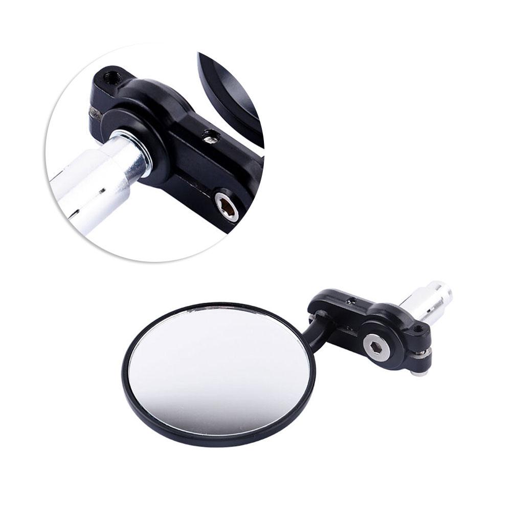1 Pair Aluminum Round Side Mirrors Rearview 7Celsius8in Bar End Motorcycle Motorbike UK