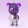 USB Fan Mute Rechargeable Cartoon Violent Strong Wind Bear Mini Electric Table Handheld