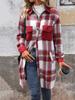 Европейская и американская осенне-зимняя ретро клетчатая куртка-рубашка