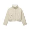 Covernat Short Collar Wool Zip Long Sleeve Down Jacket Women outerwear Ivory CO2404DP76BT