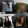 Beautiful Singer LLee Hyeri Pillow Case Linen Cushion Covers For Decorative Sofa Home Pillows Case Car Chair Pillows Cases