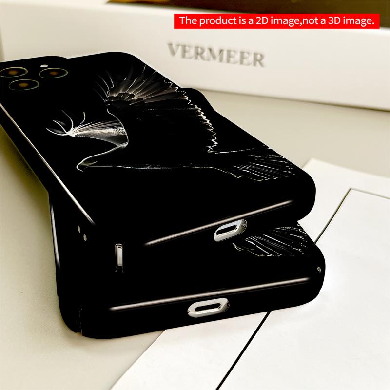 2DFlat Eagle in Flight Silhouette All inclusive film hard iPhone case, compatible with iPhone 18 Pro Max 17 16 15 14 13 12 11