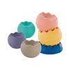 6Pcs/Set Balls Stacking Toy Soft Vinyl Colorful Bricks Toy Embossed Pattern Bumpy Ball Early Learning Preschool Toys Baby Tower