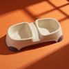 Non-Slip Base Pet Double Bowl Anti-Spill 2-in-1 Feeding Dish Pet Feeding Bowl  For Cats