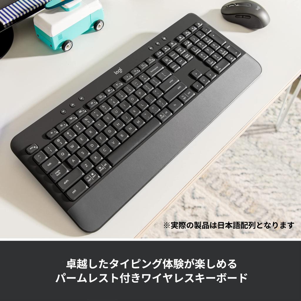 Logitech SIGNATURE K650GR Беспроводная клавиатура Palm Rest Thin Bluetooth Logi Bolt Unifying Несовместимо Японская раскладка Windows Mac Chrome Android