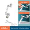 Вращающийся удлинитель для смесителя, дизайн из сплава, двойной режим подачи воды, вращающийся на 1080 градусов, аэратор для раковины на кухне и в ванной