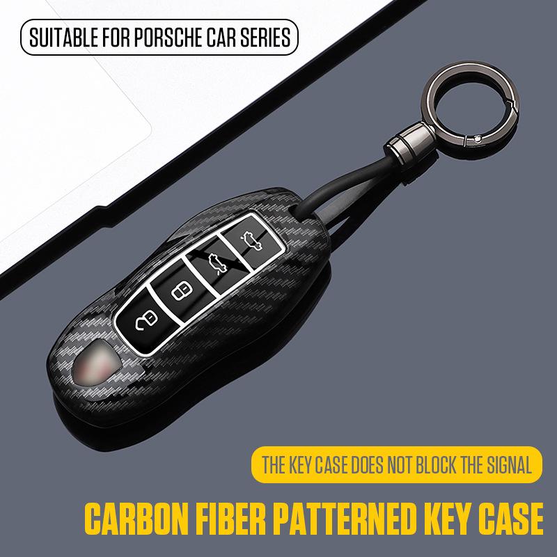 Porsche Carbon Fiber Key Cover for Panamera, Cayenne, Macan, 718, Taycan