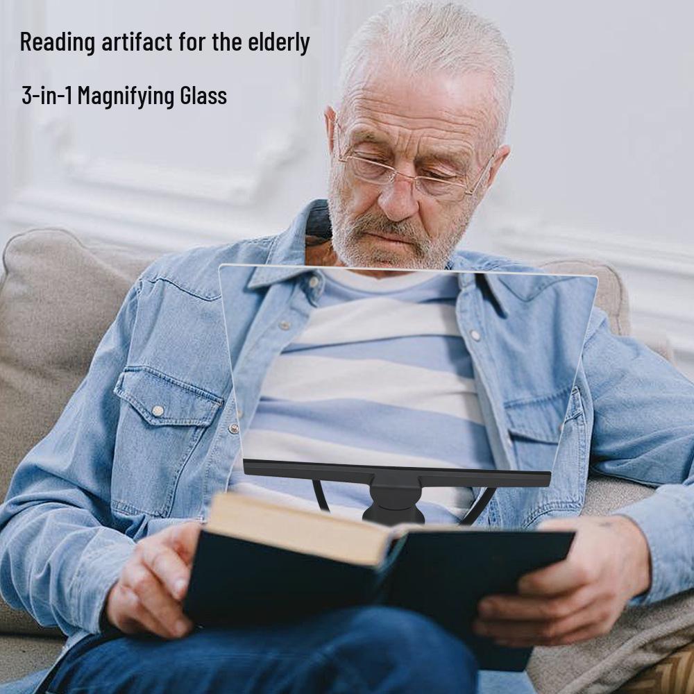 3-in-1 Fresnel High-Definition Magnifier: Neck, Desktop, Handheld for Elderly Reading
