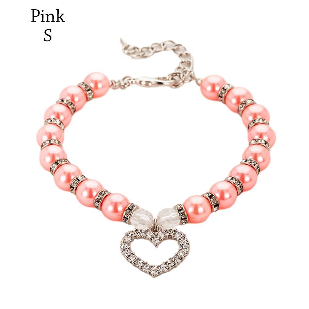 Регулируемое ожерелье из искусственного жемчуга для собак, ошейник для собак, ювелирные изделия, цепочка на шею для собак и кошек, роскошные аксессуары с бриллиантовой подвеской