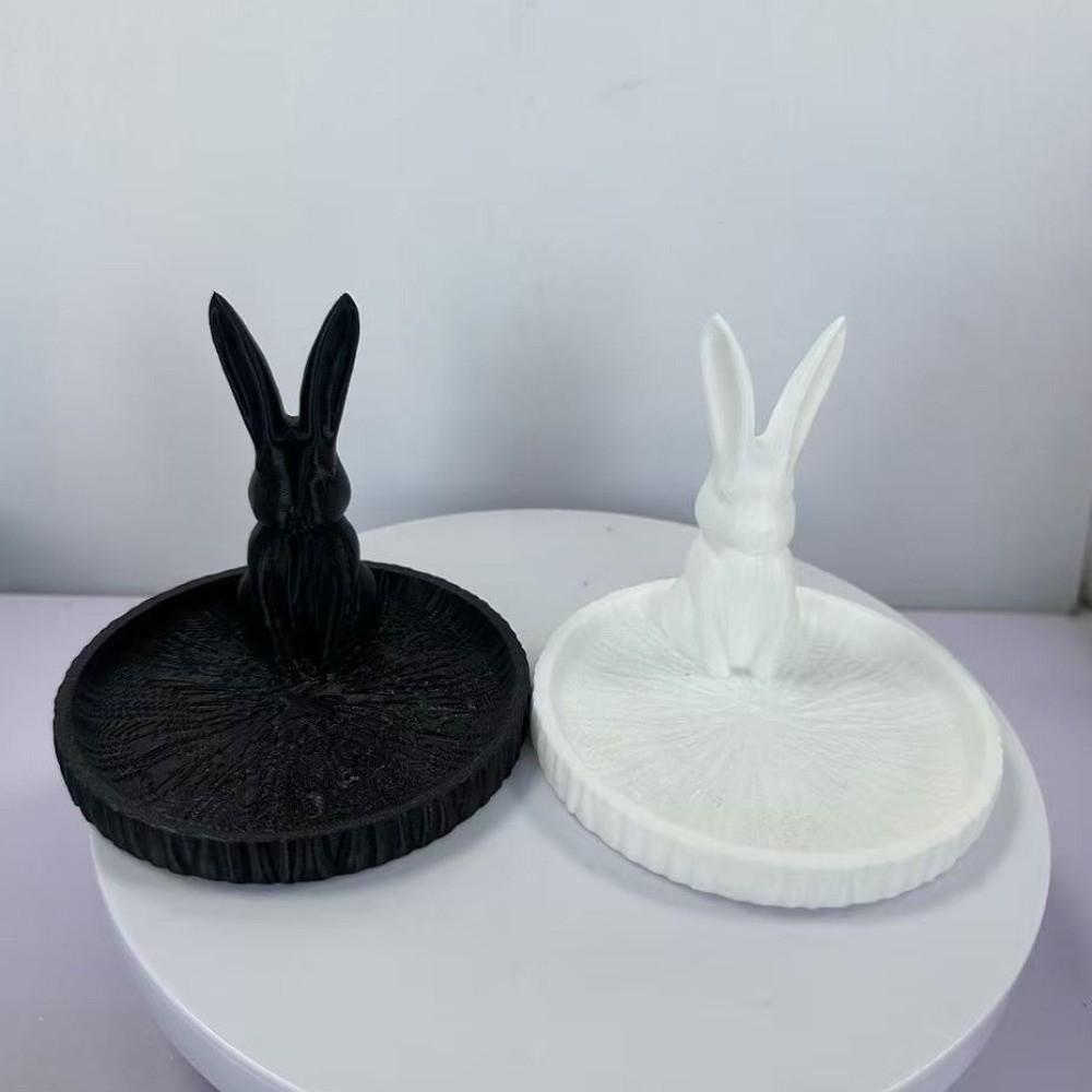 Cartoon Jewelry Storage Tray Animal Shaped Earrings Ring Display Dish Cute Bunny Ornament Gift