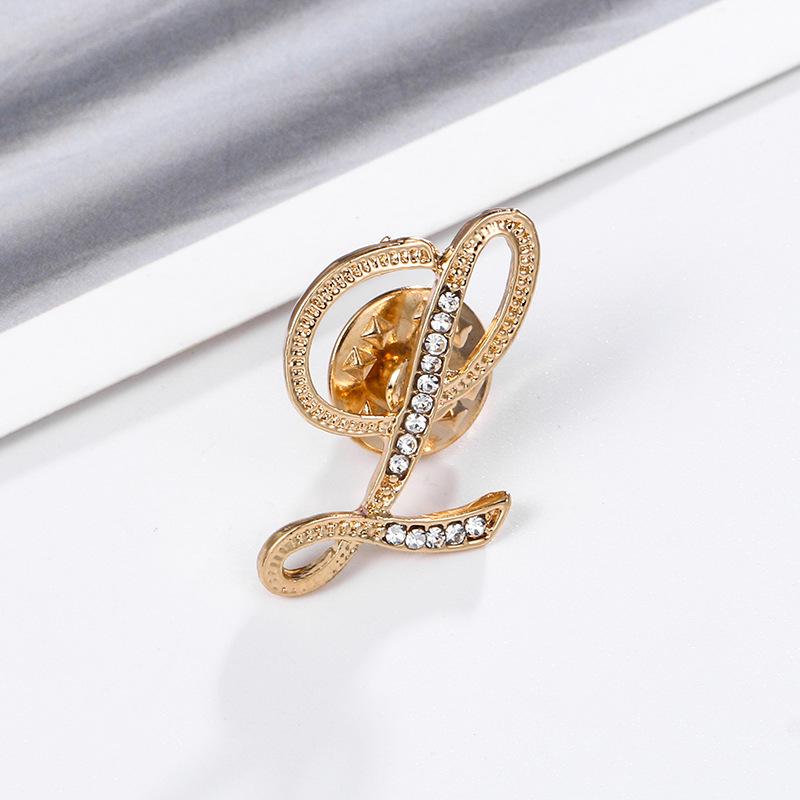 High-Precision Electroplated Vintage Alloy Brooch with Rhinestones