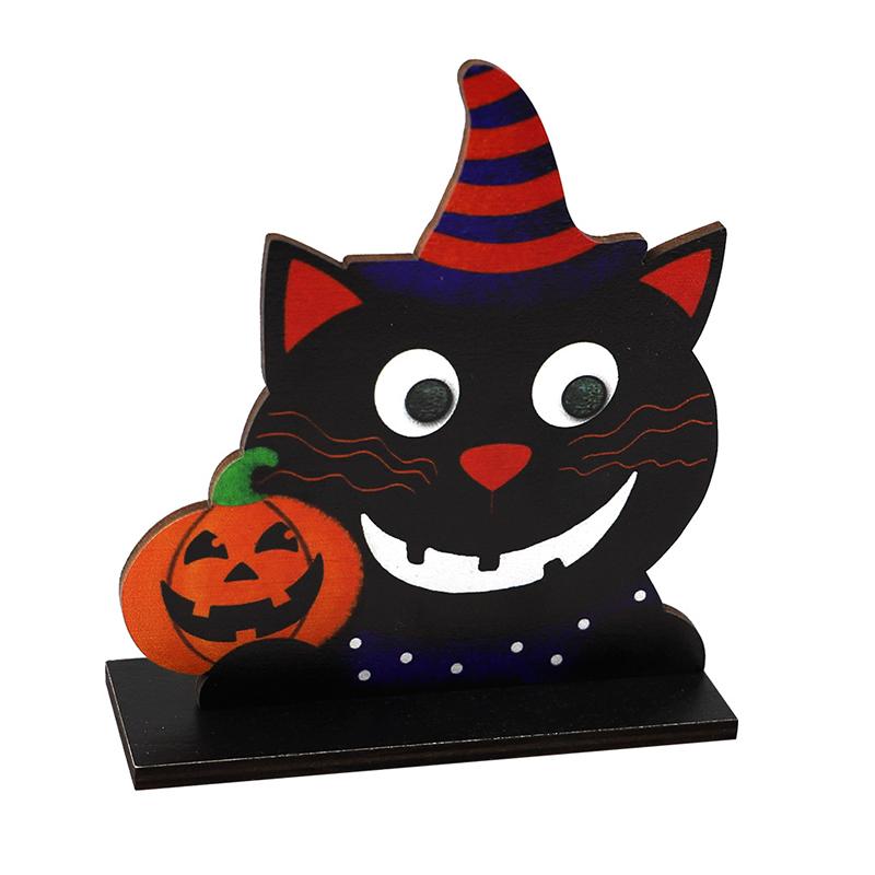 Halloween Wooden Ornament Tree Hanging Pumpkin Ghost Plaque Pendant Party Decor