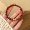 Браслет с регулируемым размером в виде шара из киновари, новый китайский стиль, браслет для личности, модное украшение в стиле Гочао с темпераментом