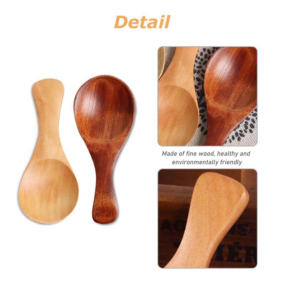 Durable Chinese Style Wooden Coffee Tea Sugar Spoon Condiment Spoons Spice Spoon Coffee Scoop