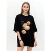 Oversized T Shirt Black My Love Potato Print Graphic Tee Casual Streetwear Summer Outfit Unisex Fashion Top