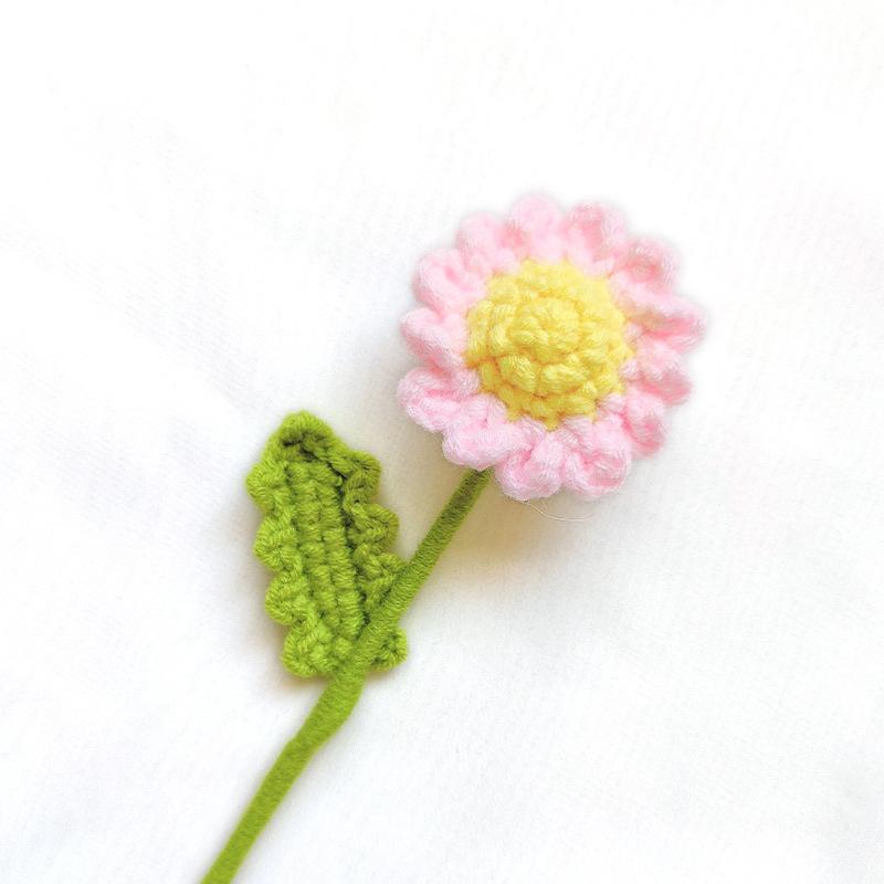 6шт искусственных цветов крючком цветы букет маргариток ручной вязки цветок маргаритки на День святого Валентина День матери день рождения свадьба домашний декор