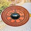 Средневековый щит викингов Valhalla Helm of Awe Viking Shield Wood Engraved Battle-Ready Shield Настенный декоративный щит Лучший подарок