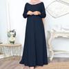 Women's Plus Size Ethnic Clothing Solid Color Loose Pullover Casual Elegant Long Sleeve Minimalist Dress