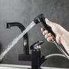 Черный роботизированный выдвижной кухонный смеситель TLXT