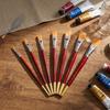 7PCS Angled Bristle Tips Short Handle Art Brush Set Acrylic Painting Brushes  Acrylic Painting