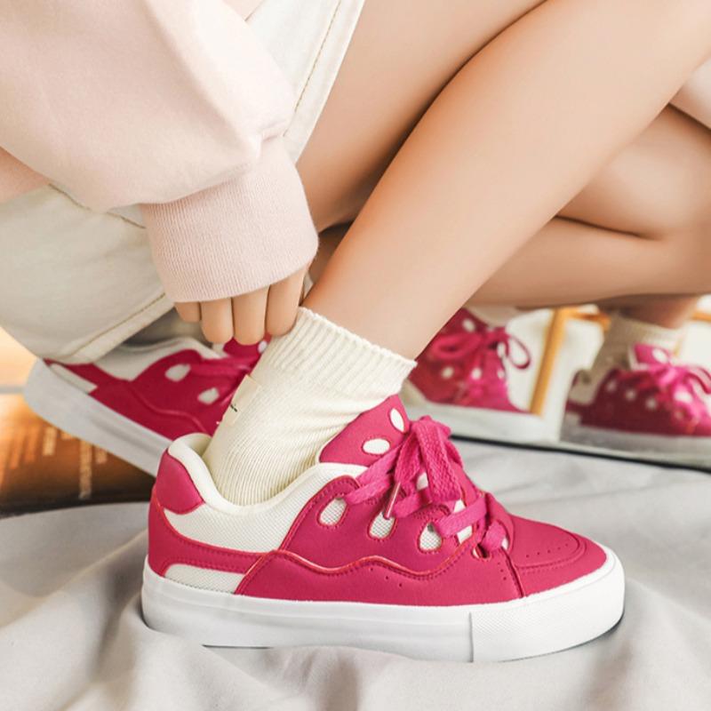 Chunky Sneakers Women 2025 Autumn Platform Casual Shoes Walking Flats Outdoor Fashion Cute Skateboard Shoes Zapatillas De Mujer