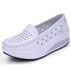 Женская обувь летняя женская кожаная обувь на платформе большого размера медсестра танкетка женская сетка дырка рабочая обувь на плоской подошве