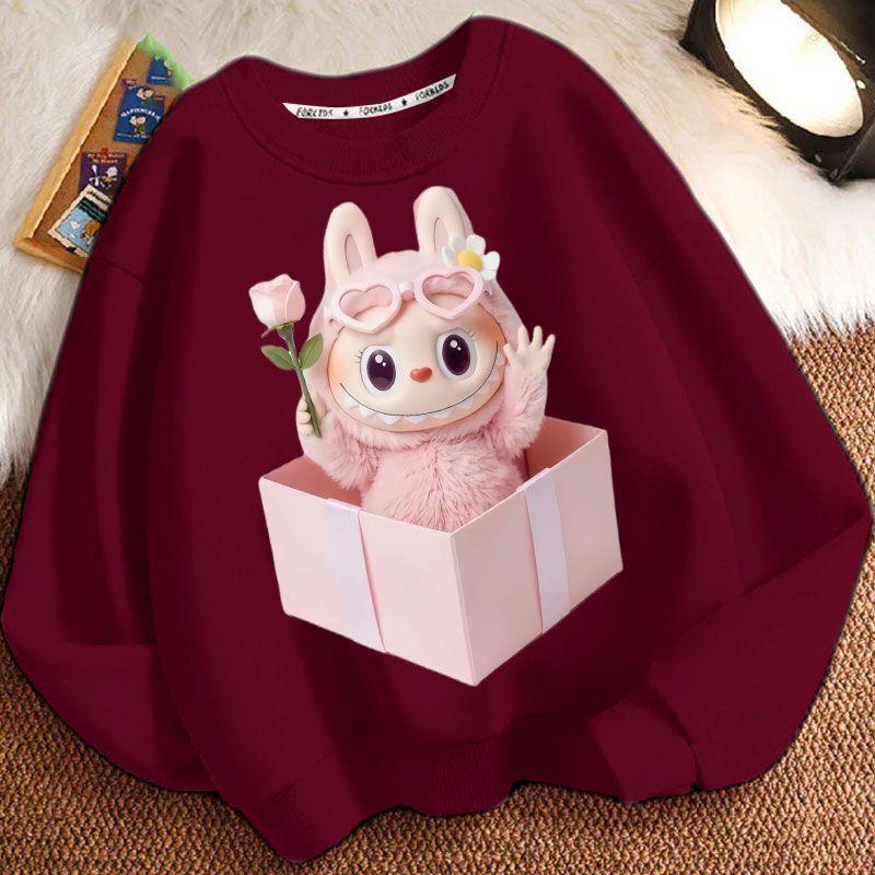 Children's Casual Round-neck Hoodie, Long-sleeved Loose Hoodie for Boys and Girls In Spring and Autumn