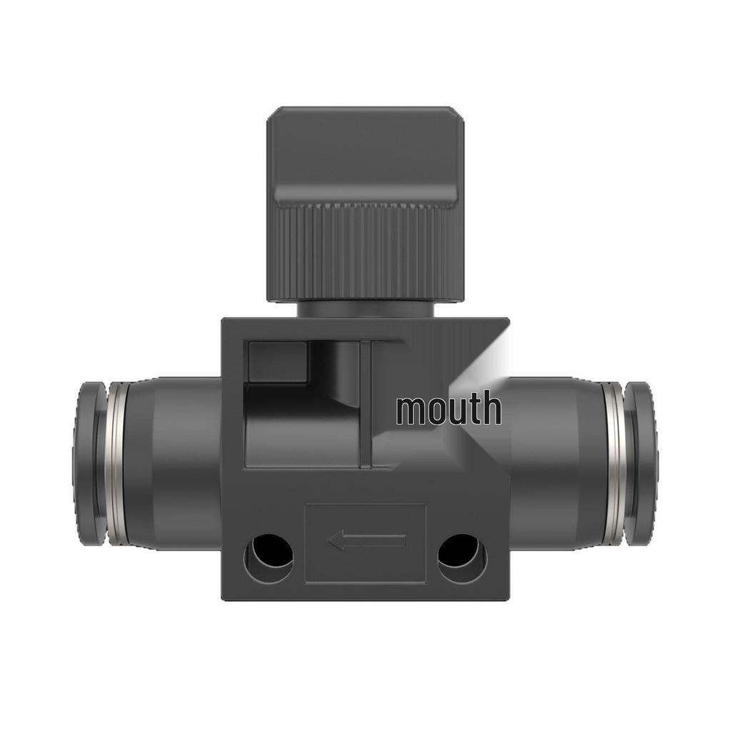 PA6 Series Pneumatic Throttle Valve with Blue/Black/White Cap - Adjustable Flow Limiting Valve