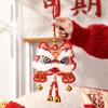 Handmade 2025 Blessing Character Pendant With Bell Good Fortune Fabric Bags  New Year