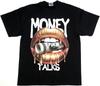 Футболка MONEY TALKS Игрок Наличные Доллары $ Денежная Суета Мужская Футболка Черная Новая Унисекс Футболка