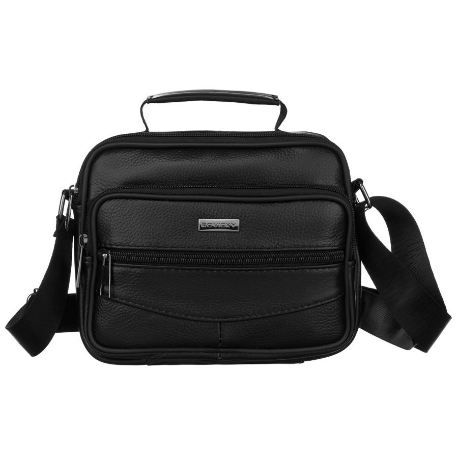 Men's Shoulder Bag Made Of Natural Leather - Rovicky