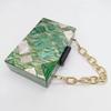 Fashion Acrylic Clutch Purse Multicolor Plaid Patchwork Evening Bag Luxury Chain Shoulder Crossbody Bags Novelty Wallet Handbags