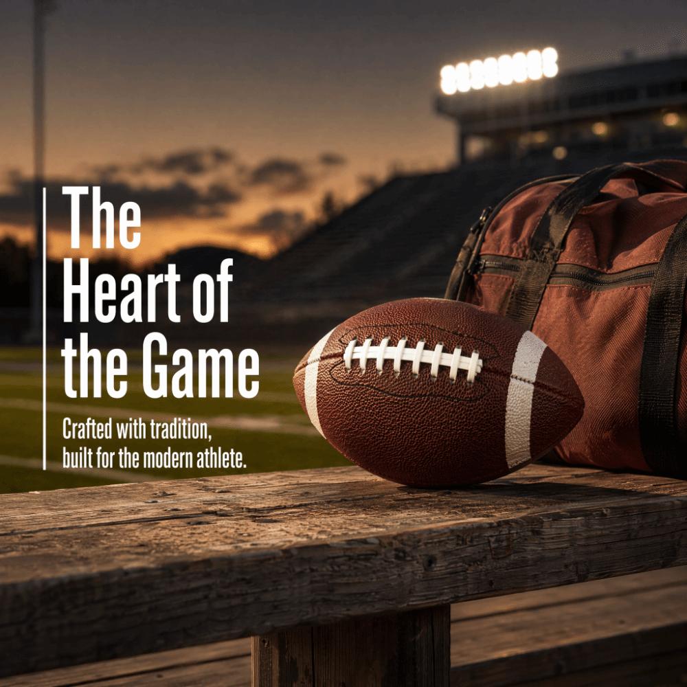 PU Leather Training Football Brown Rugby Ball Comfortable Grip Sports Ball Game Play