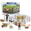 Happy Horse Farm Diy Creative Suit Model Fence Stable Worker Solid Static Sand Table Figure Ornament Toy